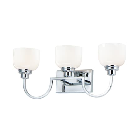 Swale 3-Light 24.75 Wide Polished Chrome Vanity Light